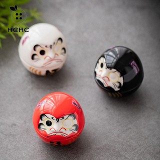 Hchc daruma búp bê mèo may mắn bằng sứ dùng trang trí tiểu cảnh