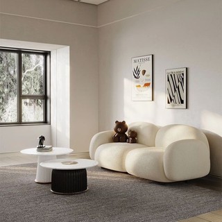 Vỏ bọc ghế sofa bằng lông cừu màu kem trang trí phòng khách / phòng ngủ