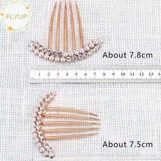 Lược cài tóc 5 răng đính ngọc trai pha lê sang trọng cho cô dâu