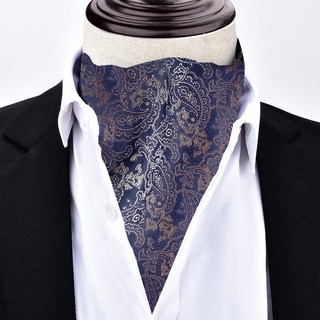 Khăn Quàng Cổ Lụa Polyester Phong Cách Anh Quốc Cổ Điển Thời Trang Cho Nam