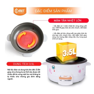Nồi lẩu điện 3,5L COMET - CM7731
