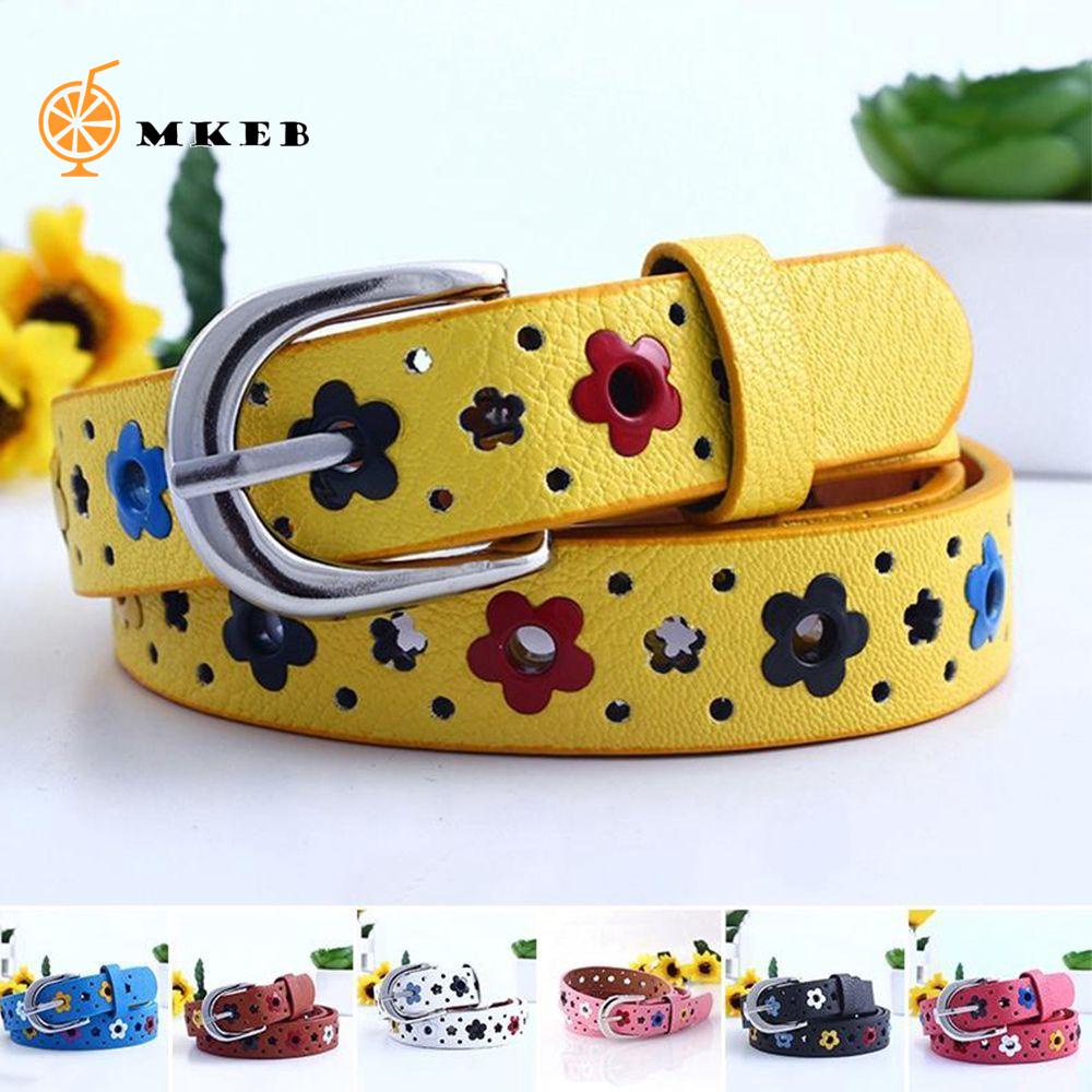 Thắt Lưng Họa Tiết Hoa Và Bướm Rỗng Có Thể Điều Chỉnh Cho Bé Gái