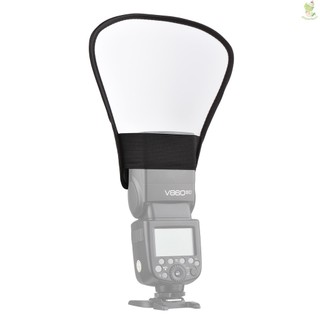 Portable Universal Camera Flash Reflector Speedlite Bounce Diffuser Board with Silver & White Reflective Surface Replacement