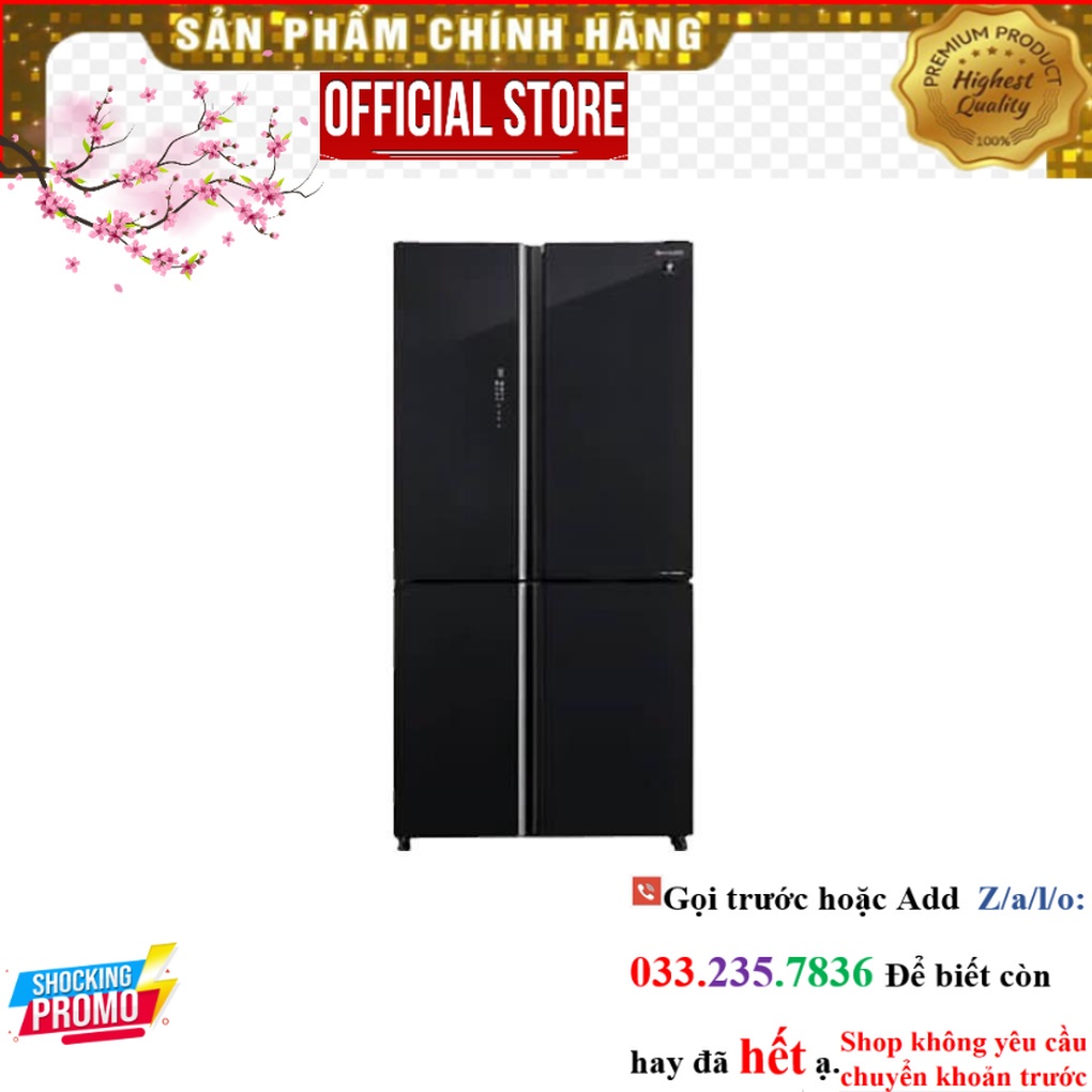 Tủ lạnh Sharp Inverter 572 lít SJ-FXP640VG-BK Màu đen P&G