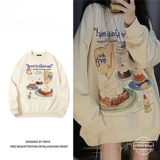 Áo Thun Cổ Tròn Size Lớn Phong Cách Retro Mỹ Cho Nữ