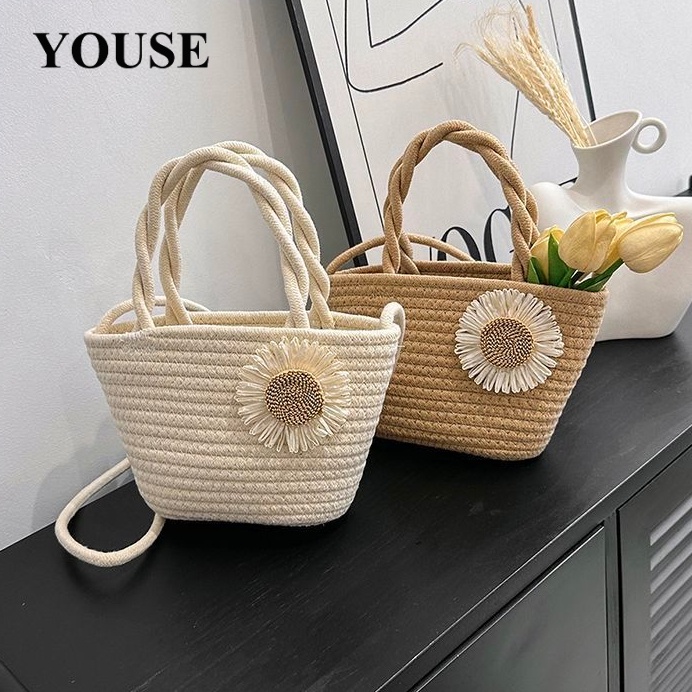 YOUSE Túi Xách Đan Lát Thân Thiện Với Môi Trường Thời Trang Hè Phong Cách Nhật Bản L91TGJS 35Z230901