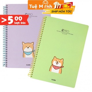 Sổ lò xo đơn A4 caro 6x6 mm 200 trang KLong MS 590 VPPTUEMINH, tập vở bìa dễ thương