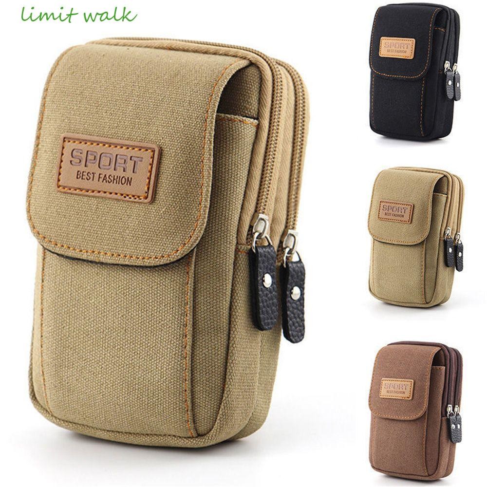 Giới HẠN WALK Ví Điện Thoại Thắt Lưng Túi Thắt Lưng Cắm Trại EDC Molle Ví Canvas Đa Năng Điện Thoại Di Động Túi