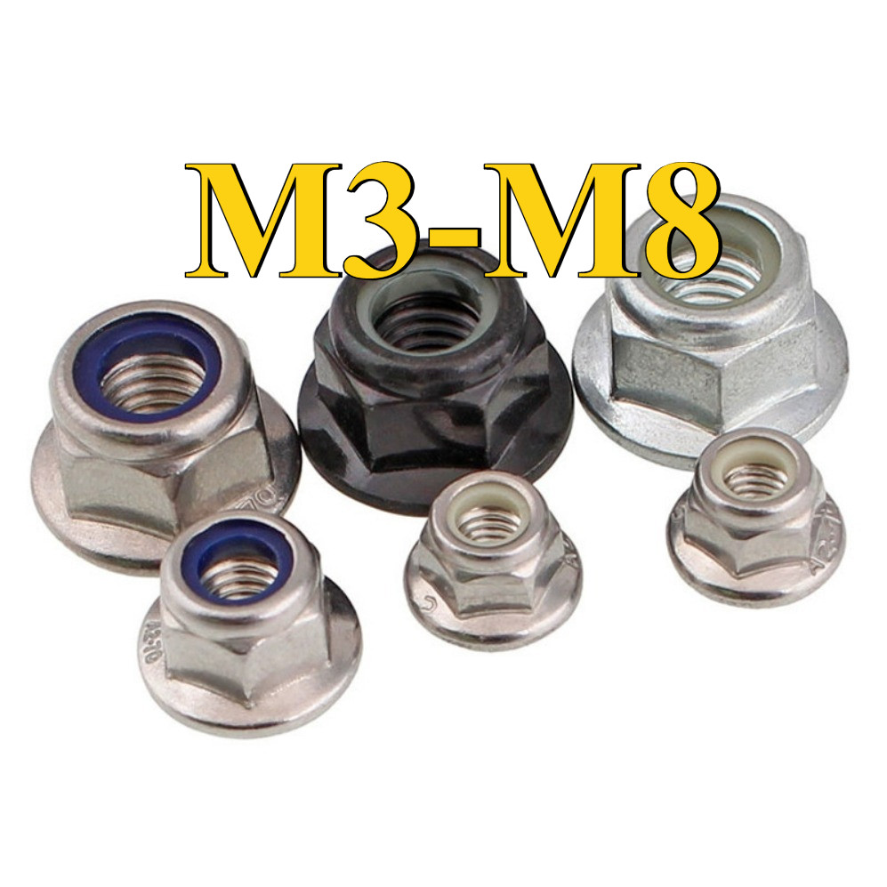 Kẽm trắng / Kẽm đen / Mặt bích mạ Niken Đai ốc chống rời M3 / M4 / M5 / M6 / M8 (AZY-DM12) (Y11) (x1