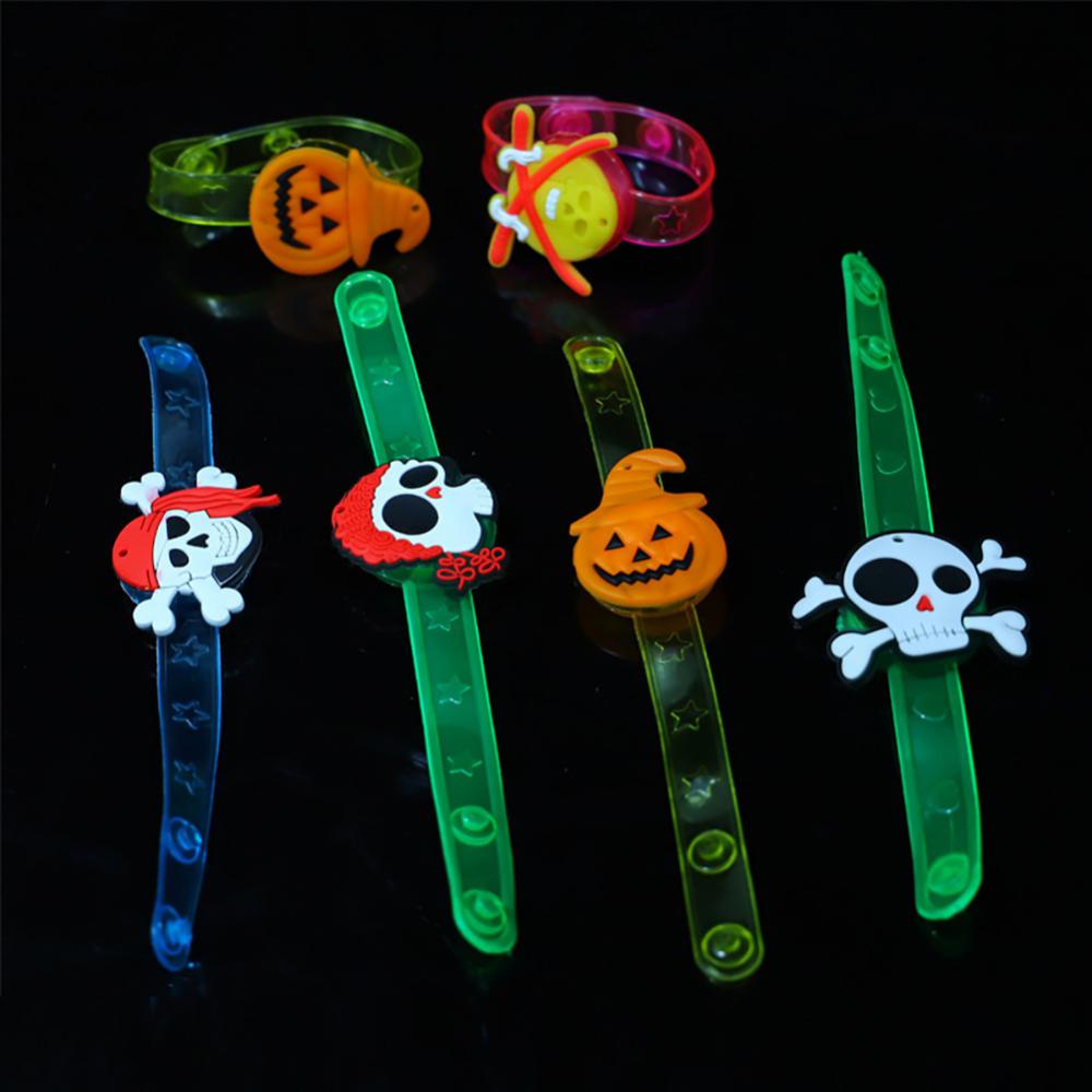 12 Cái/Bộ Halloween Đồng Hồ Dạ Quang Đồ Chơi Mới Lạ Đồng Hồ Cho Bé Đồ Chơi Dây Đeo Cổ Tay Có Đèn LED Dạ Quang Đồng Hồ Quà Tặng Halloween Truing1