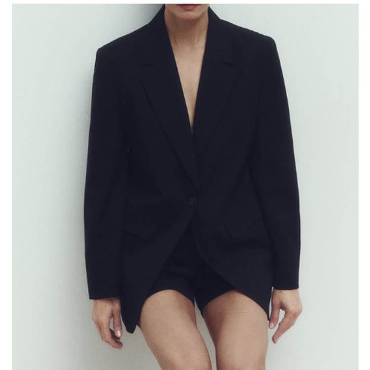 Zara Áo Khoác blazer Tay Dài Có Túi 23 Màu Thời Trang Thu Đông2753635