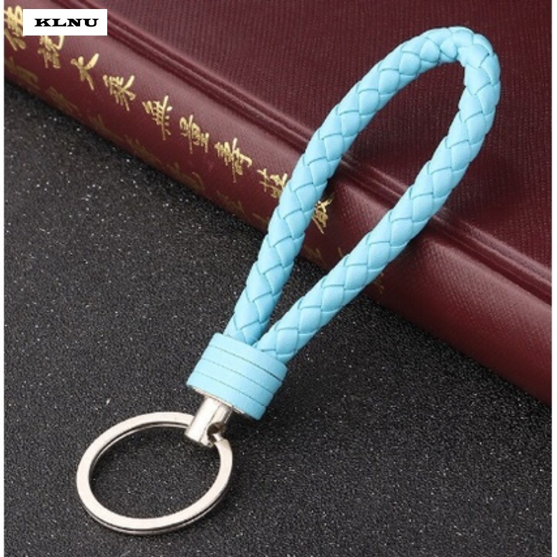 Klnu Móc Khóa Dây Da pu Bện diy Trang Trí Túi Xách / Chìa Khóa Xe Hơi Cho Nam Nữ