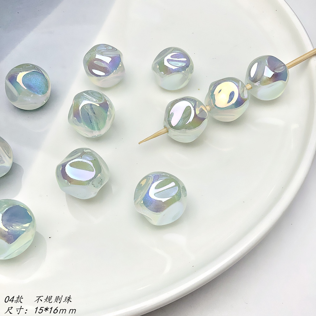 Bộ 5 Hạt Xỏ Vòng Tay handmade Bằng acrylic Độc Đáo Thời Trang diy