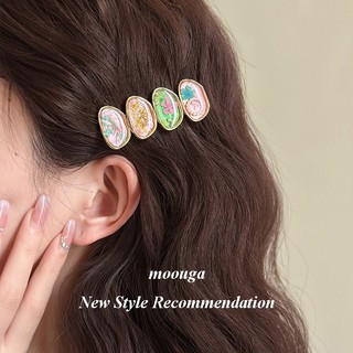 Mooouga / mori kẹp tóc mái đầu phẳng cao cấp phong cách mới