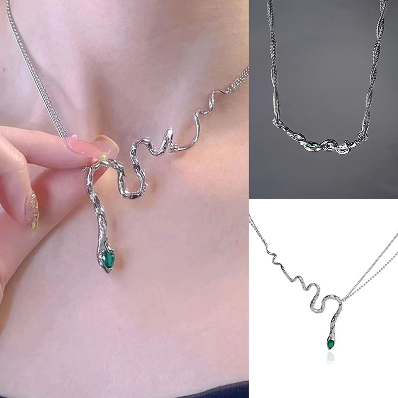 Vòng cổ Hợp Kim Hình Rắn Đính Đá Thời Trang Cho Nữ