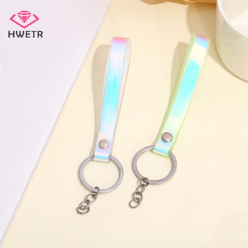 Móc Chìa Khóa Xe Hơi Bằng Cao Su pvc Dẻo Màu laser Dễ Thương Sáng Tạo Mới