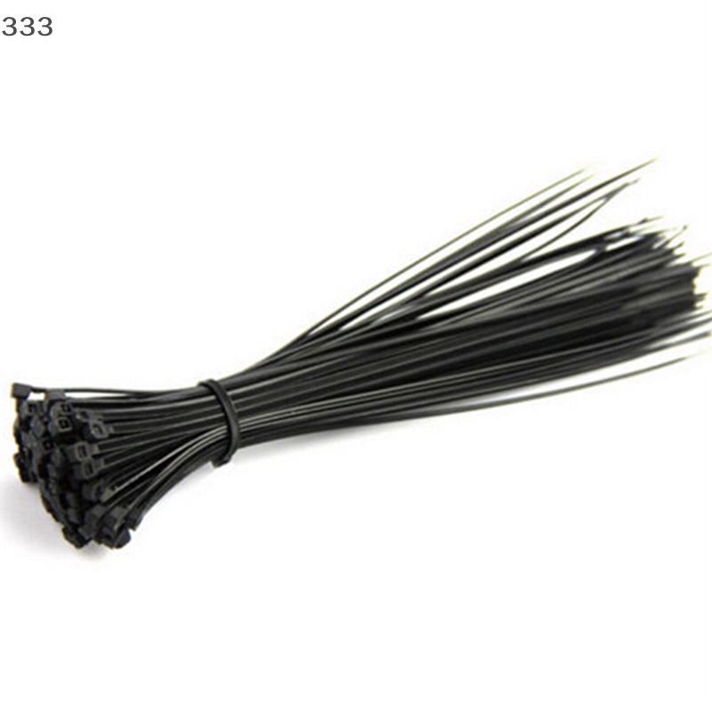 Set 100 Dây Rút Nhựa nylon 10cm Màu Đen Tự Khóa Haloweenfa333}