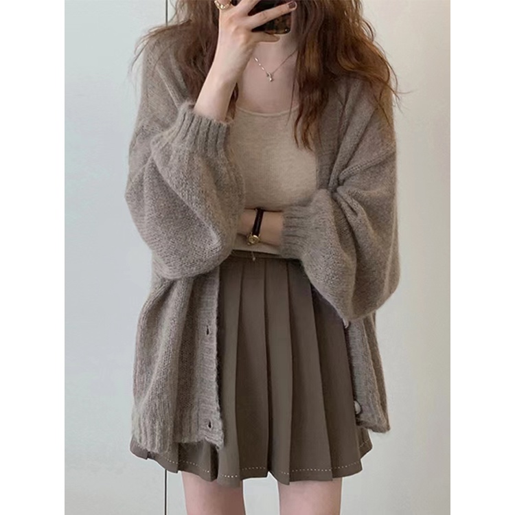 KIKONEY SHOP  Áo Len áo khoác cardigan áo cardigan Thời trang hàn quốc  Chất lượng cao Thời trang Phong cách Thanh lịch A91KAB6 36Z230909