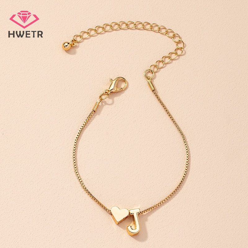 Vòng Tay Mặt 26 Chữ Cái Đơn Giản Thời Trang Cho Nữ Mới