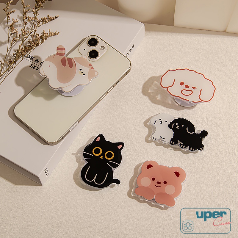 Giá Đỡ Điện Thoại Dạng Nhẫn Hình Thú Hoạt Hình Dễ Thương