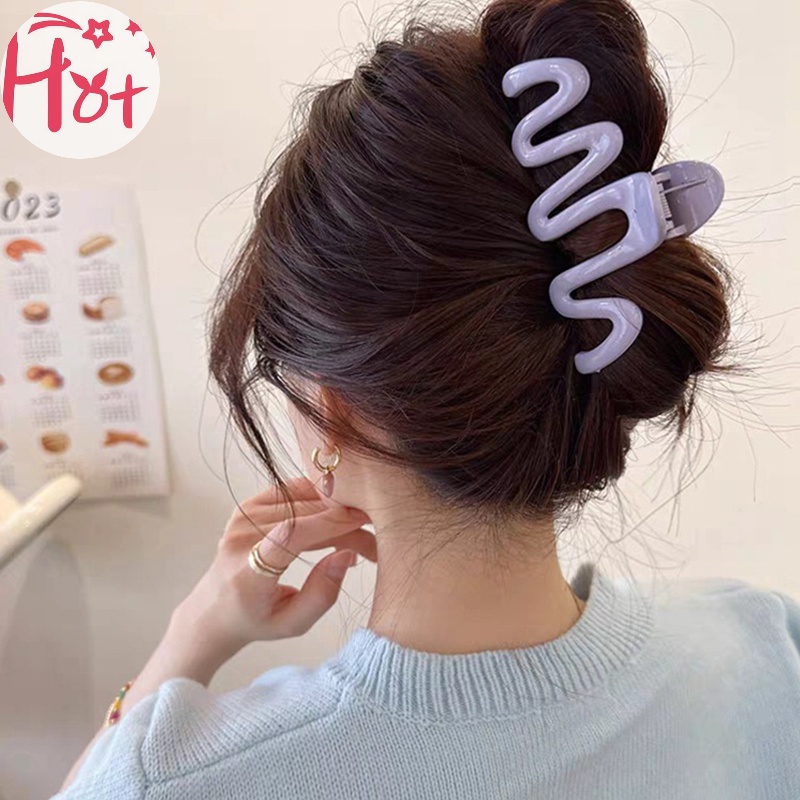 Jr Kẹp Tóc Dạng Lượn Sóng Màu Kem Thời Trang Cho Nữ