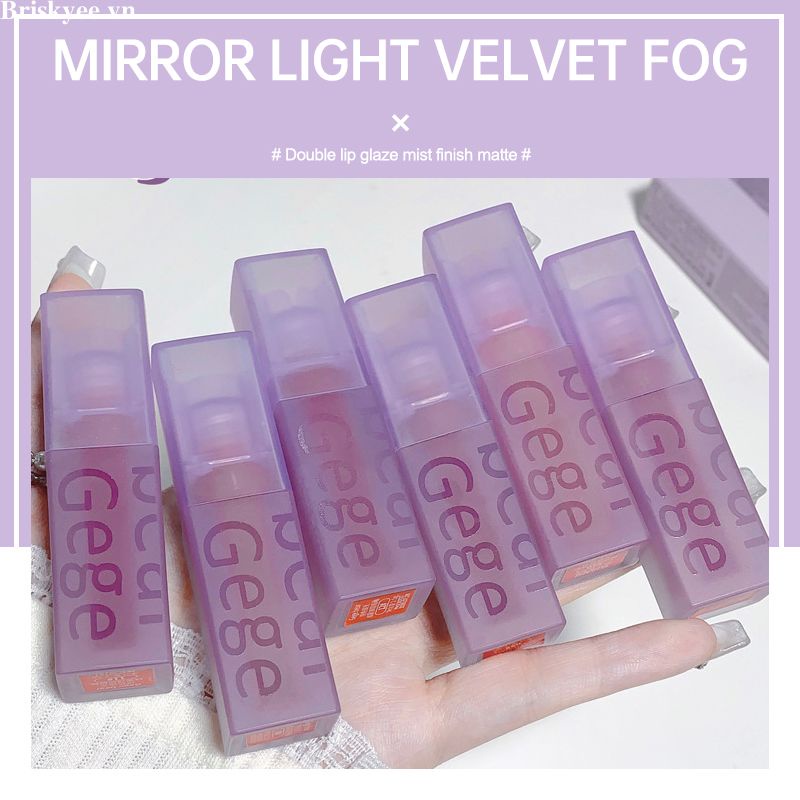 Briskyee💄Son Kem trang điểm Gege Bear HERORANGE Tông Nhung Lì Mềm Mại Tạo Hiệu Ứng Sương Son Môi nội Địa Trung The First