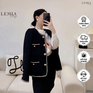 Áo Dạ Nữ Cao Cấp Viền Tweed Thời Trang By LEMIA Design - 21AT019