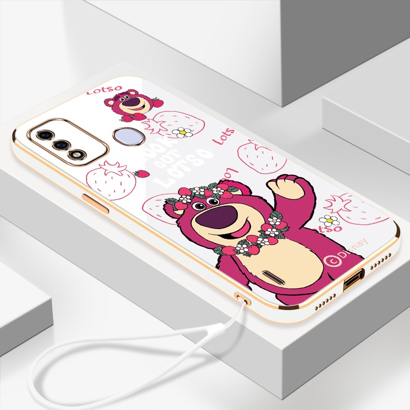 Ốp Điện Thoại Silicon Họa Tiết lotso Xinh Xắn Kèm Dây Đeo Chotel S23tel a48 itel a49 itel a58