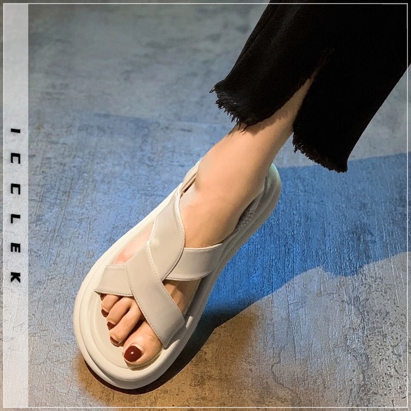 ICCLEK  dép sandal nữ dép đi biển dép đế cao Thoải Mái Xinh Xắn   Chất lượng cao Beautiful Stylish Korean Style FDL239027G 37Z230910