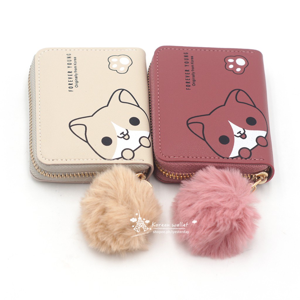 Ví Ngắn mini Hình Cún Con Dễ Thương Phong Cách Hàn Quốc Dành Cho Nữ