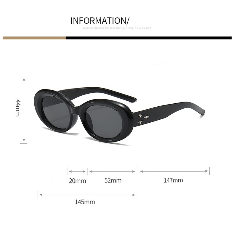 Kính Mát Gọng oval Phong Cách vintage Sang Trọng Cho Nữ