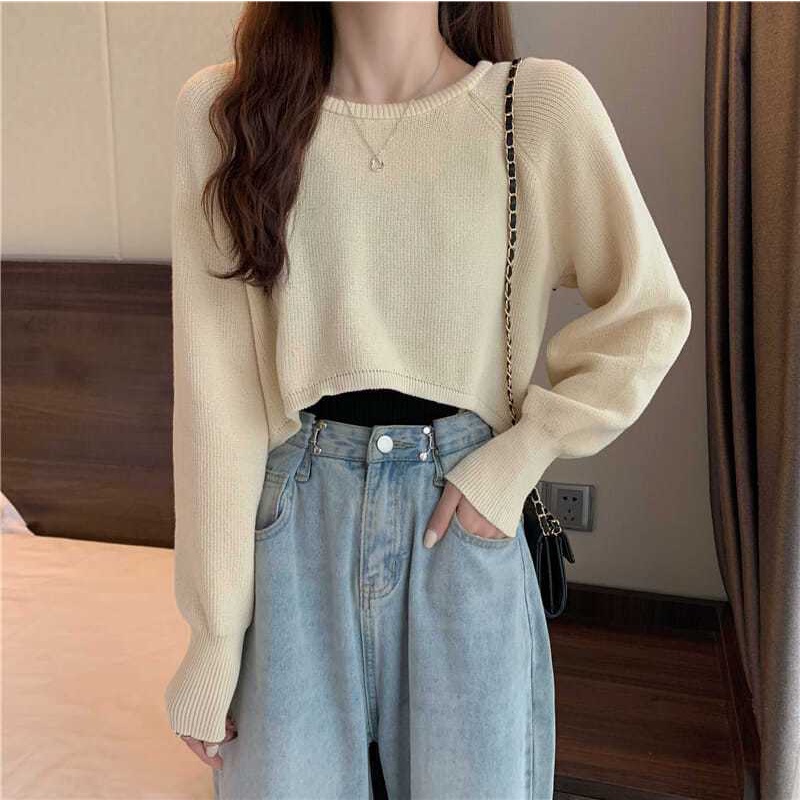 Áo sweater Tay Dài Dáng Rộng Phong Cách Hàn Quốc Thời Trang Xuân Thu Mới Cho Nữ áo len nữ NZ-MY-34