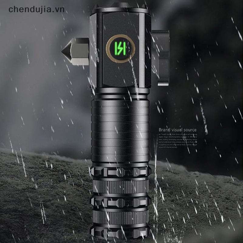 Đèn Pin led Sạc type-c Chống Nước Có Nam Châm Cho Cắm Trại 18350 2000lm