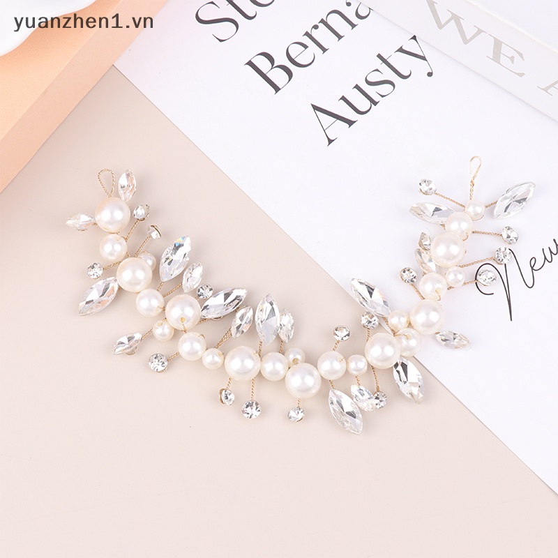 Băng Đô Cài Tóc Đính Ngọc Trai Sang Trọng Cho Cô Dâu