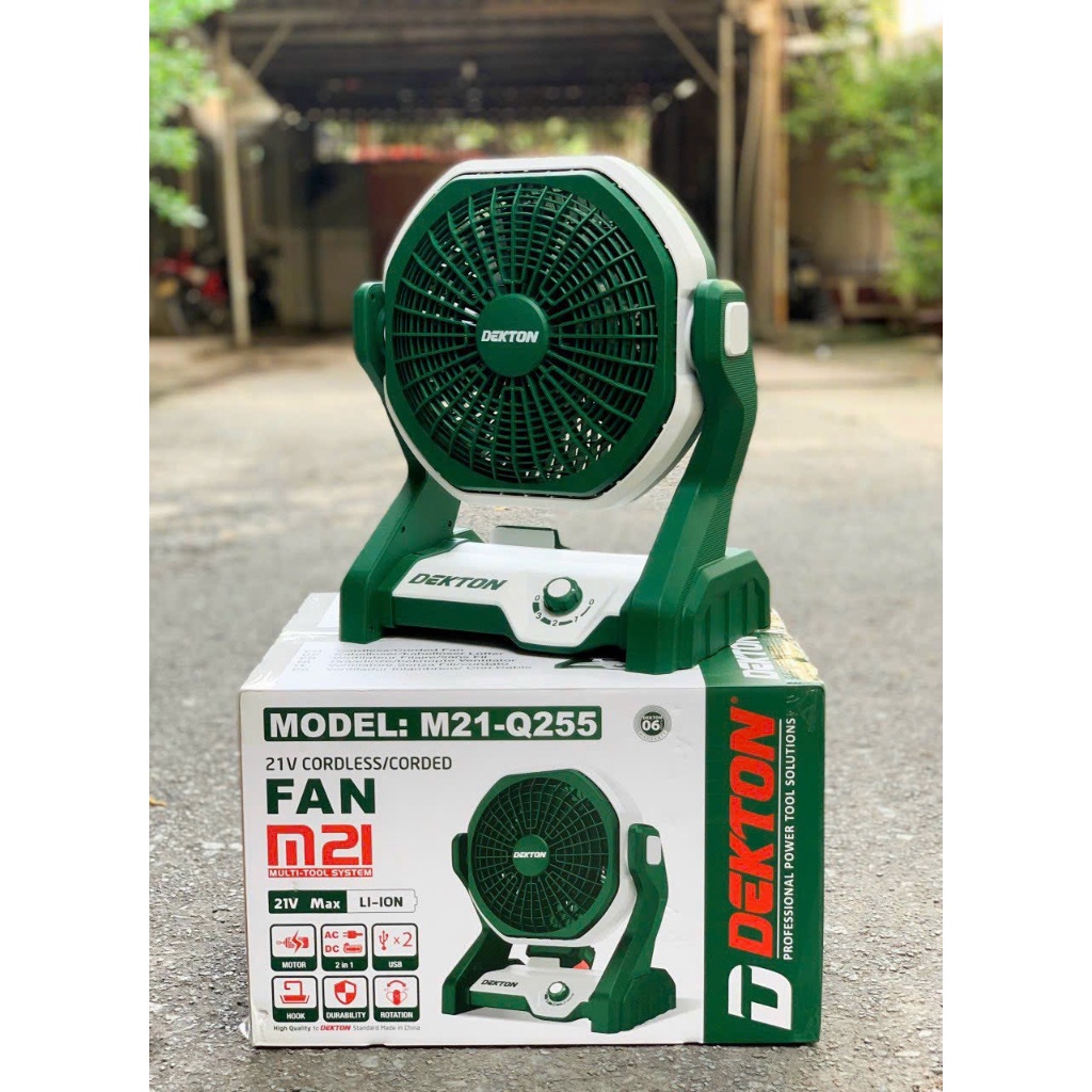 THÂN Quạt Pin  Dekton /M21-Q255 / Có Cổng USB Sạc / 3 Cấp Số mua 1 tặng 1 trong 3 SK ../