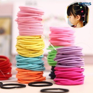 Set 50 / 100 dây chun buộc tóc co giãn nhiều màu sắc thời trang dành cho nữ