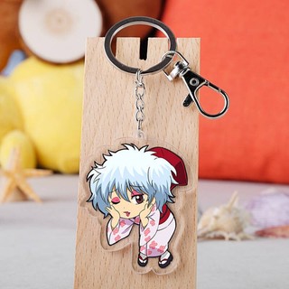 Móc khoá Sakata Gintoki Okita Sougo Anime Key Chain Women GINTAMA Keychain Man Acrylic Dễ thương