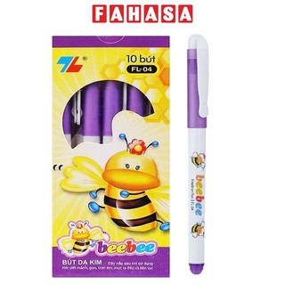 Hộp 10 bút lông kim beebee - thiên long fl-04 - mực tím