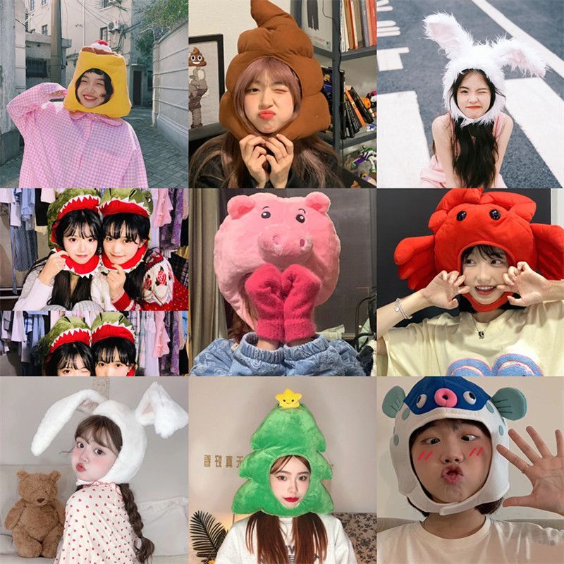 Gối Nhồi Bông Hình Cua / Vịt / Khoai Tây Chiên / Khủng Long / Gà Con / Vịt Hồng Ngọt Ngào Dễ Thương # 7yu5