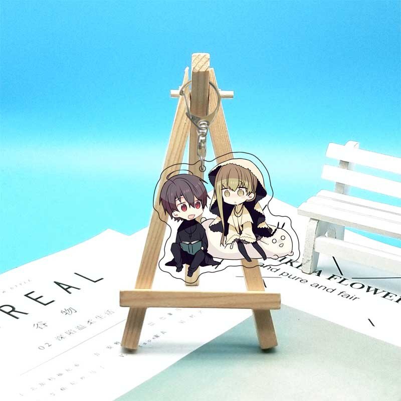 Móc khoá Anime Manga Shiro Seijo To Kuro Bokushi Anime Lawrence Cecilia Acrylic Cute phụ kiện trang trí dễ thương