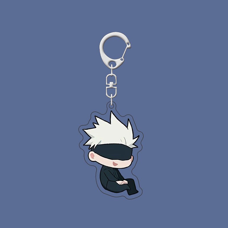 Móc khoá Anime Manga Gojo Satoru Q Version Anime Jujutsu Kaisen Kawaii Acrylic Cute phụ kiện trang trí dễ thương