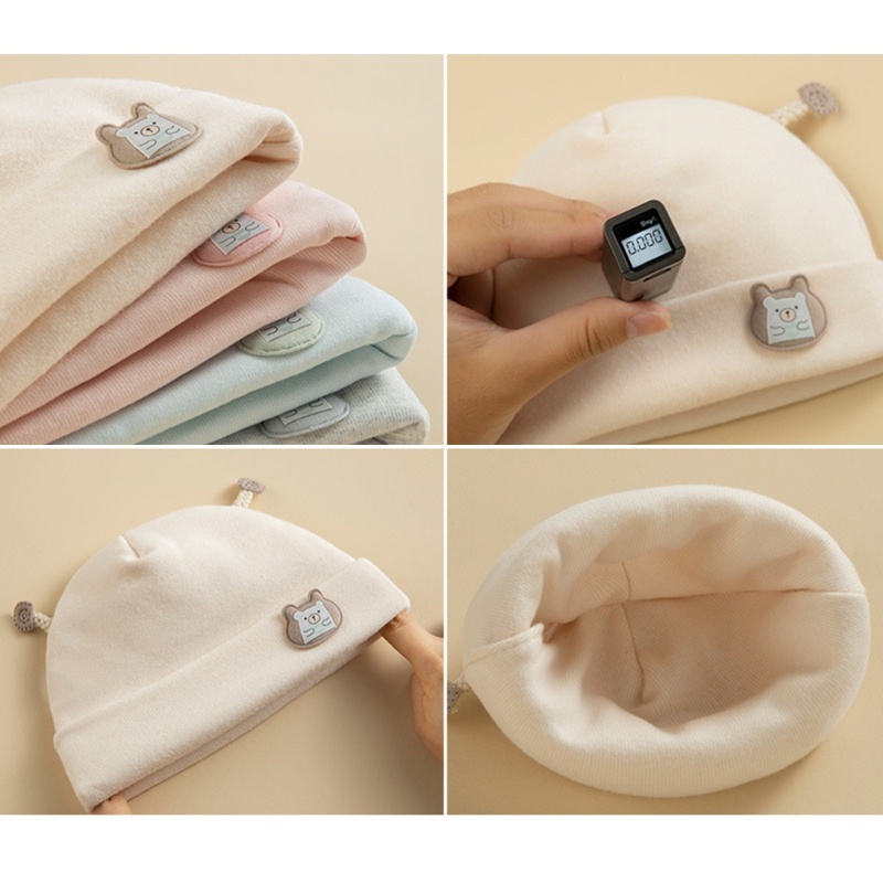 Mũ Beanie Chống Gió Giữ Ấm Mùa Đông In Hình Động Vật Hoạt Hình Dễ Thương Cho Bé Trai Và Gái 0-3 Tháng Tuổi