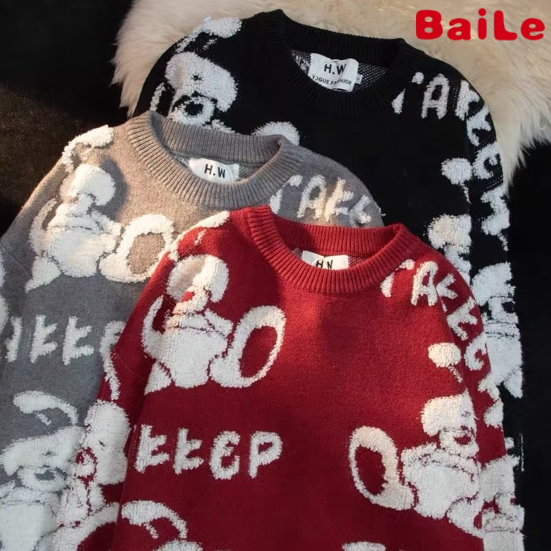 Áo sweater Dệt Kim Chui Đầu Dáng Rộng Cổ Tròn Thời Trang Thu Đông Phong Cách Mới Cho Nữ
