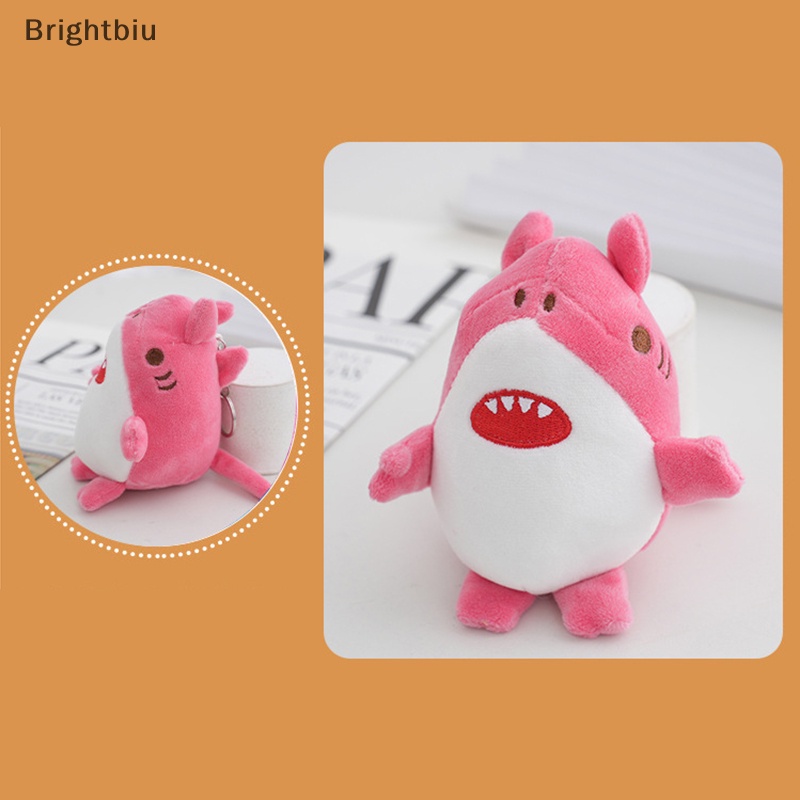 Móc Khóa Hình Cá Mập / Dưa Hấu Nhồi Bông Mềm Mại Trang Trí Túi Xách / Quà Giáng Sinh Cho Bé