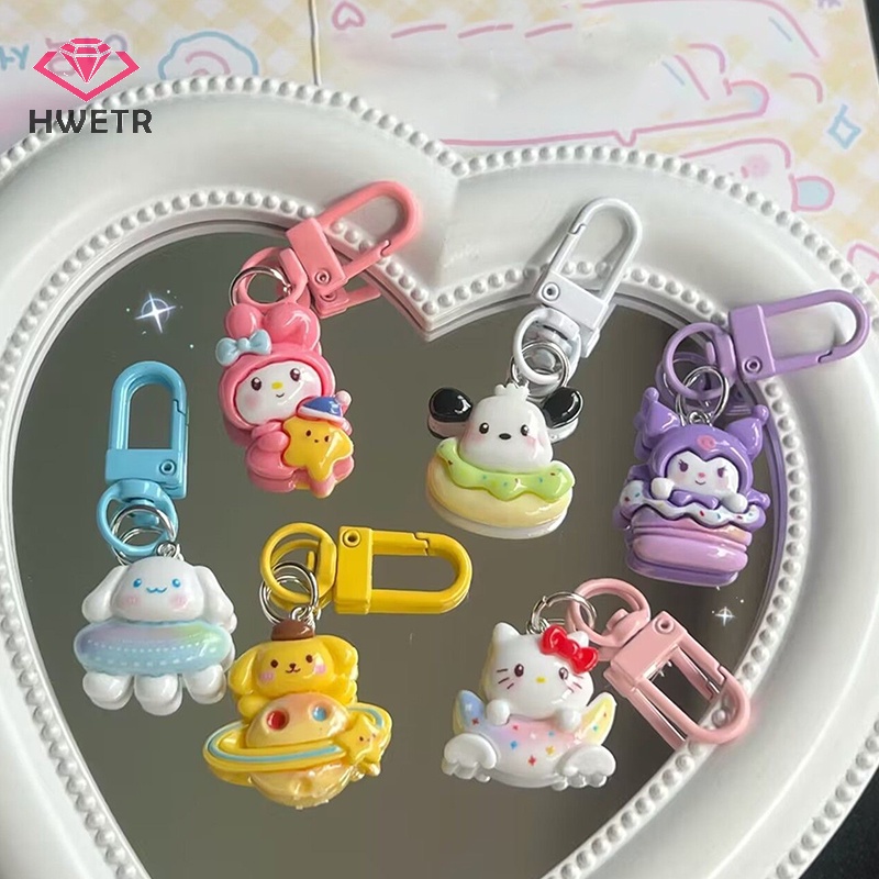 Hwwtr Móc Khóa Hoạt Hình melody kuromi Cinnamoroll / Bầu Trời Sao / hello kitty Dễ Thương Làm Quà Tặng Lễ Tình Nhân Mới