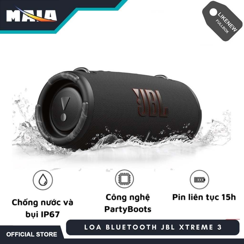 Loa Bluetooth JBL Xtreme 3 , Loa Nghe Nhạc Công Suất Lớn 40W, Loa Bass Mạnh, Treble Rời, Sử Dụng Với Máy Tính, Vi Tính.