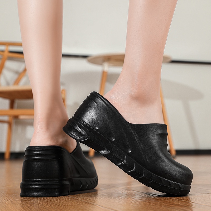 Mới Giày Cao Su sandal 9cm Chống Thấm Nước Size 36-41