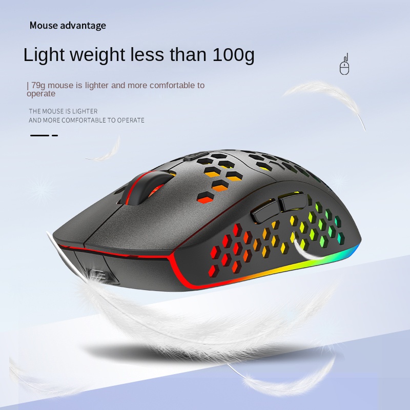 Chuột Không Dây Chơi Game bl110 2.4g Hình Tổ Ong Nhẹ Nhàng