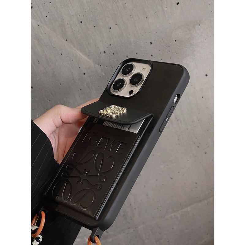 Ốp Điện Thoại iphone 15 pro max 14 13 12 14 pro max iphone 11 Dạng Ví Có Ngăn Đựng Thẻ Và Dây Đeo Vai Cho