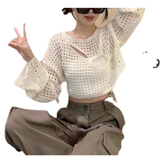 Áo Dệt Kim Hai Dây Thời Trang Mùa Xuân 2023 Cho Nữ